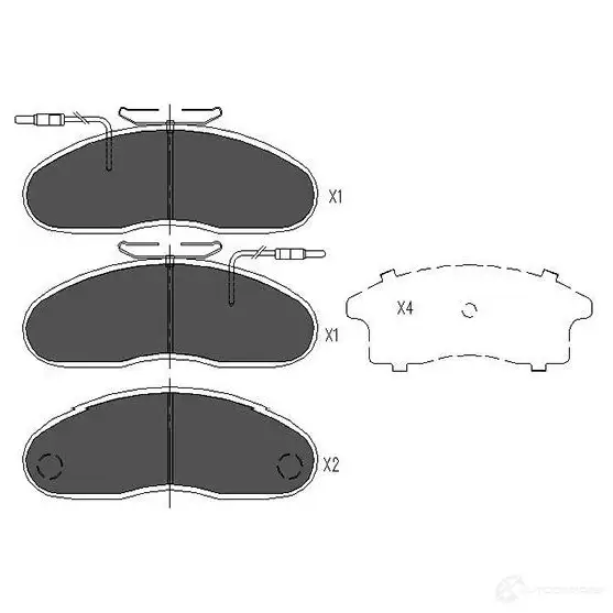 Тормозные колодки, комплект KAVO PARTS 1767401 871561615181 kbp6535 P 1YQXM9