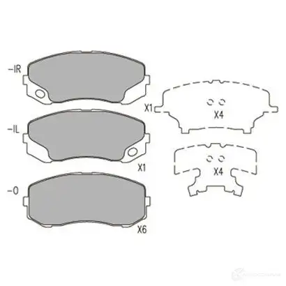 Тормозные колодки, комплект KAVO PARTS 8715616232272 kbp5548 1767361 2IA X4