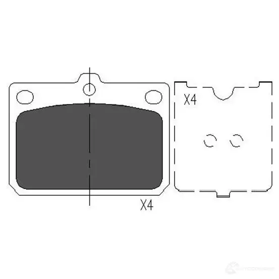 Тормозные колодки, комплект KAVO PARTS 871561615316 2 Y8U7 kbp9079 1767620 изображение 0