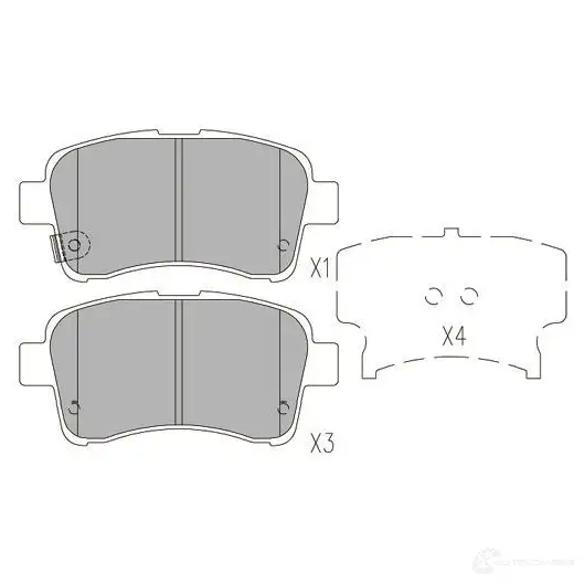 Тормозные колодки, комплект KAVO PARTS 8715616230995 kbp8528 1767538 A BFDRR4 изображение 0