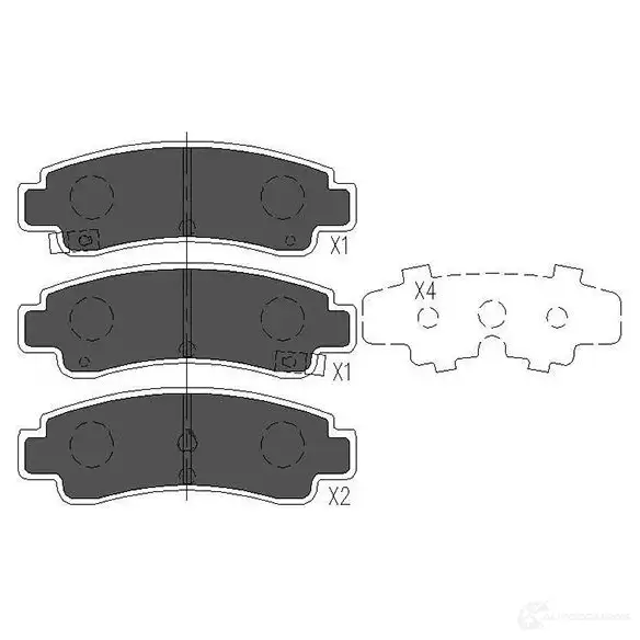 Тормозные колодки, комплект KAVO PARTS 318ID SZ 871561615189 1767409 kbp6543 изображение 0