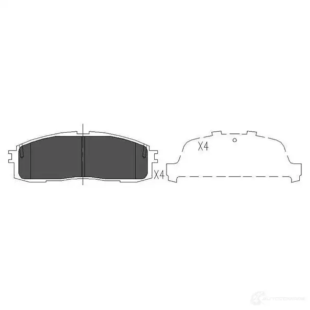 Тормозные колодки, комплект KAVO PARTS 1767597 MY2N XVS 871561615293 kbp9056