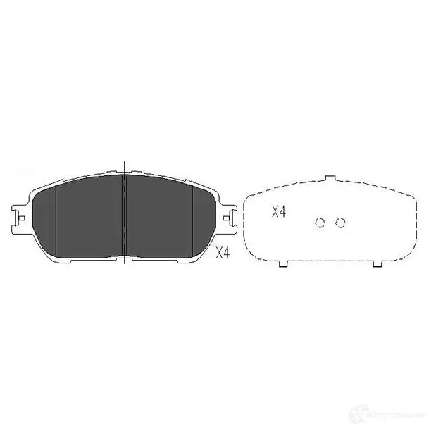 Тормозные колодки, комплект KAVO PARTS kbp9105 4D VR8BD 1767646 871561615342