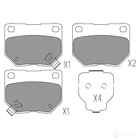 Тормозные колодки, комплект KAVO PARTS XOH RY 8715616232340 kbp6603 59428000 изображение 0