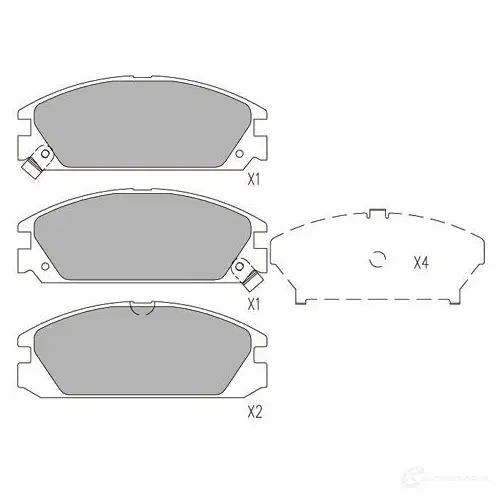Тормозные колодки, комплект KAVO PARTS kbp2055 1767137 S 2WXAN 8715616232104 изображение 0