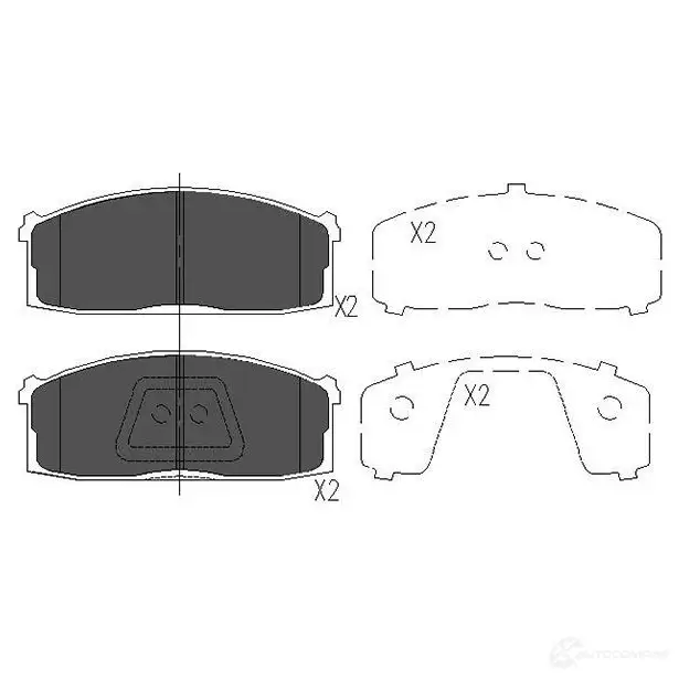 Тормозные колодки, комплект KAVO PARTS kbp6533 871561615179 EDHA23 W 1767399