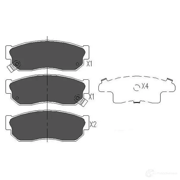 Тормозные колодки, комплект KAVO PARTS 871561615172 RUHM G kbp6526 1767392 изображение 0