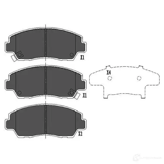 Тормозные колодки, комплект KAVO PARTS 44A D04H 1767262 871561615106 kbp4522 изображение 0