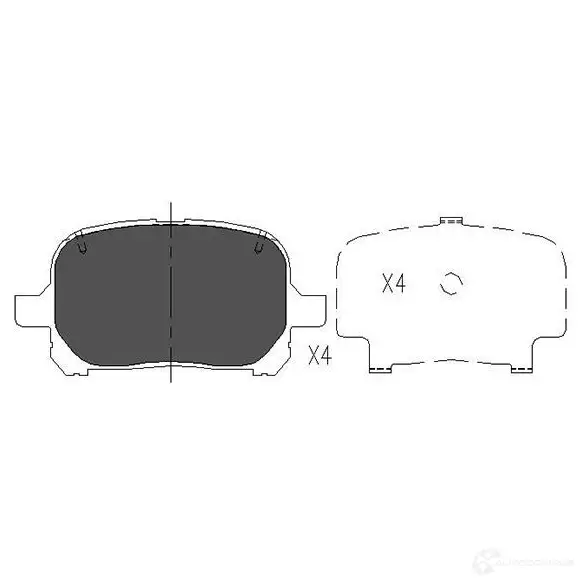 Тормозные колодки, комплект KAVO PARTS 871561615288 kbp9051 1767593 7R0H5 74