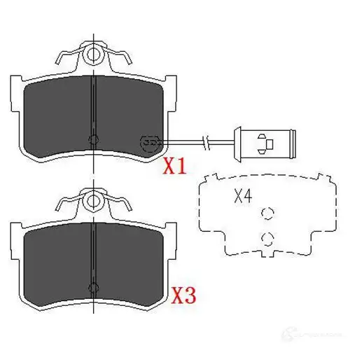 Тормозные колодки, комплект KAVO PARTS 1767110 kbp2028 871561615037 K0WZ F изображение 0