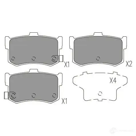 Тормозные колодки, комплект KAVO PARTS 1767183 8715616231183 kbp3037 J810HN Z