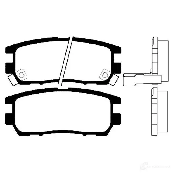 Тормозные колодки, комплект KAVO PARTS 3VOU3 W8 bp5513 1757460 8715616004336 изображение 0