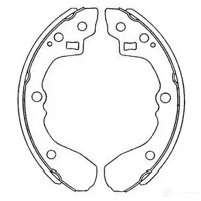 Барабанные тормозные колодки, комплект KAVO PARTS 8715616268080 TP5ZWV P 1219400527 kbs4407