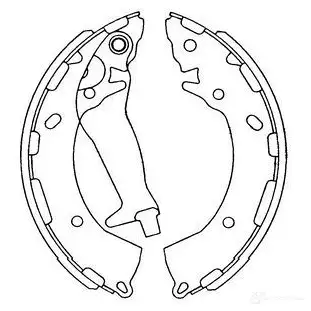 Барабанные тормозные колодки, комплект KAVO PARTS 8715616230483 kbs3409 1767708 6JVI C