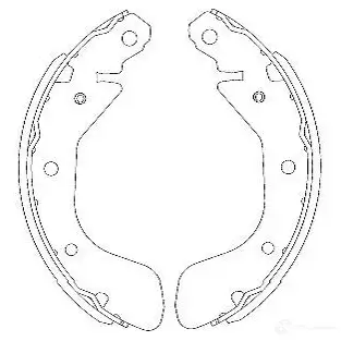 Барабанные тормозные колодки, комплект KAVO PARTS E1AMM 7 kbs1401 1767686 8715616133265 изображение 5