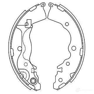 Барабанные тормозные колодки, комплект KAVO PARTS bs4410 1759615 8715616141666 4X1A ILY