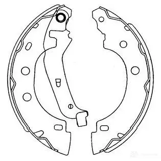 Барабанные тормозные колодки, комплект KAVO PARTS Q6H Z22 kbs7410 1767750 8715616192309