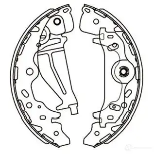 Барабанные тормозные колодки, комплект KAVO PARTS 1767705 B 4WNC22 8715616166973 kbs3405