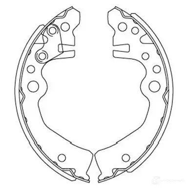 Барабанные тормозные колодки, комплект KAVO PARTS P2VAL HY 1767757 kbs7417 8715616241663