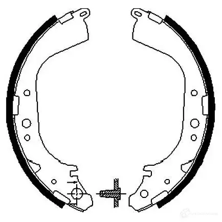 Барабанные тормозные колодки, комплект KAVO PARTS 1759691 bs7412 8715616006743 FSJDUL 9 изображение 0