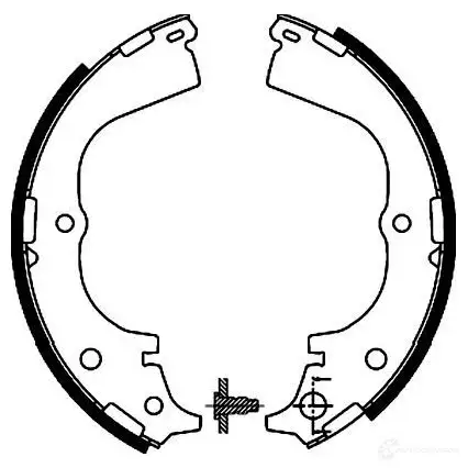 Барабанные тормозные колодки, комплект KAVO PARTS 1759791 bs9919 YRQ NFZV 8715616007252