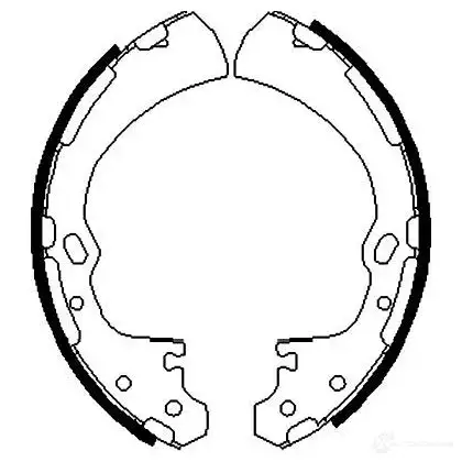 Барабанные тормозные колодки, комплект KAVO PARTS 8715616006705 bs7408 1759687 YE2Y2G 6 изображение 0