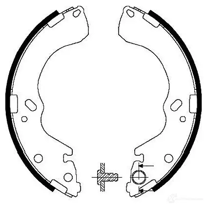 Барабанные тормозные колодки, комплект KAVO PARTS 8715616006477 1759634 Z XZOXQ7 bs5417 изображение 0