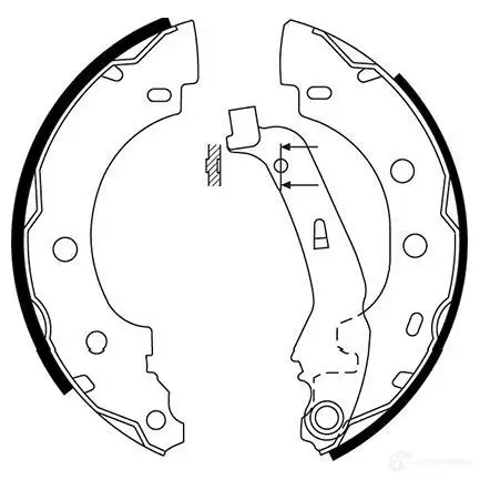 Барабанные тормозные колодки, комплект KAVO PARTS FCKAYV 0 bs7419 1759698 8715616025409