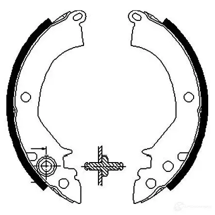 Барабанные тормозные колодки, комплект KAVO PARTS 8715616006163 VJO5 DZ 1759572 bs3402