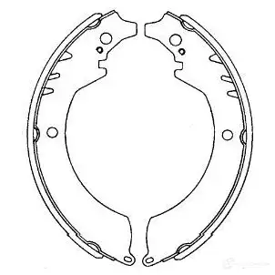 Барабанные тормозные колодки, комплект KAVO PARTS 1767697 kbs1904 0 MTYW 8715616266437