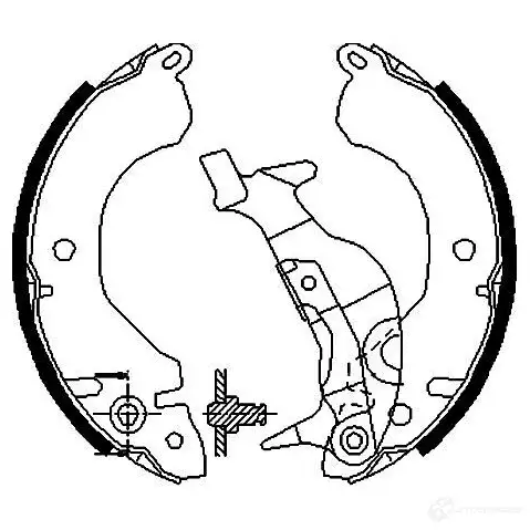 Барабанные тормозные колодки, комплект KAVO PARTS 1759657 3C BKO 8715616006538 bs6404