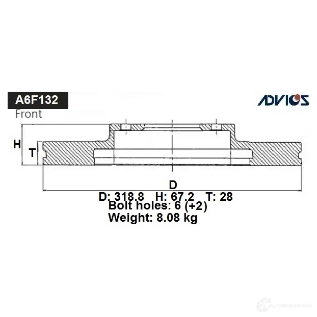 Тормозной диск ADVICS PM7Y Y A6F132B 1425071219 изображение 0