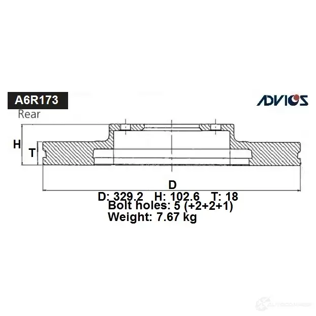 Тормозной диск ADVICS 6 7Z009 A6R173B 1425071267 изображение 0