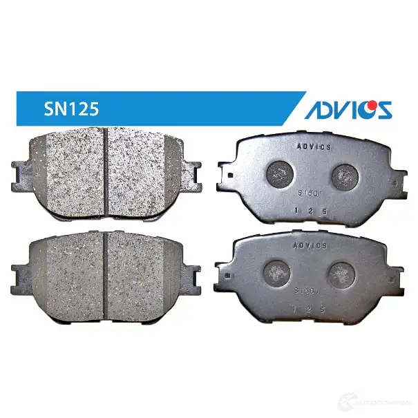 Тормозные колодки дисковые, комплект ADVICS D1 24J SN125 1420567480 изображение 0