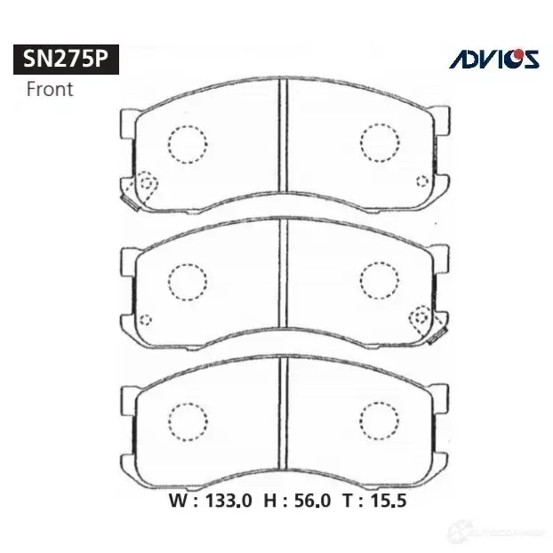 Тормозные колодки дисковые, комплект ADVICS MZ UH82 1420567516 SN275P изображение 0