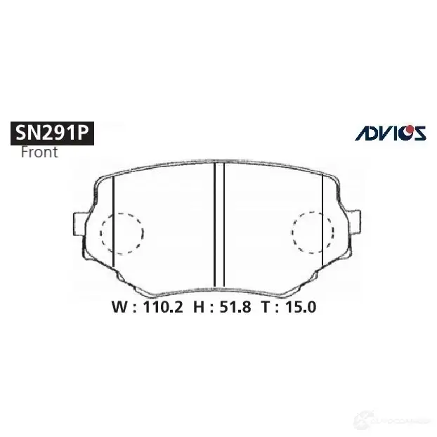 Тормозные колодки дисковые, комплект ADVICS R5 OU47Y SN291P 1420567530 изображение 0