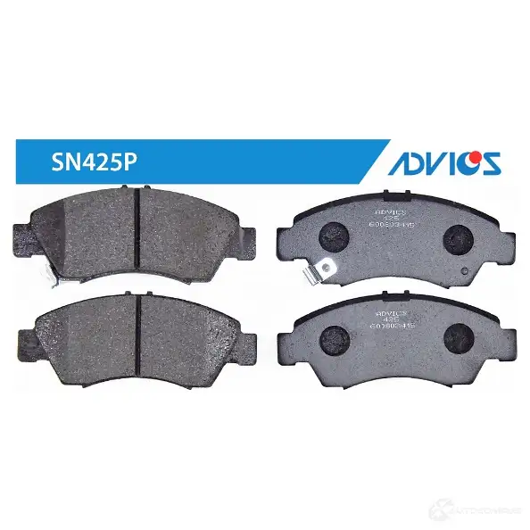 Тормозные колодки дисковые, комплект ADVICS 1420567546 1E1 6G SN425P изображение 0