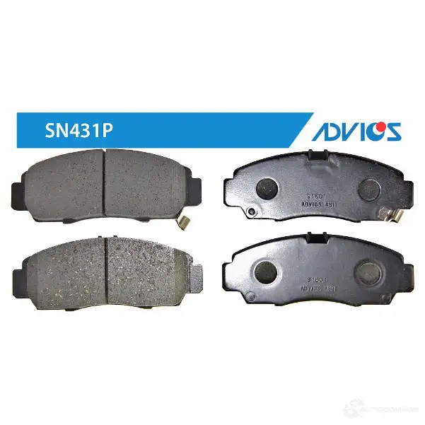 Тормозные колодки дисковые, комплект ADVICS 1420567552 SN431P C RR9U изображение 0