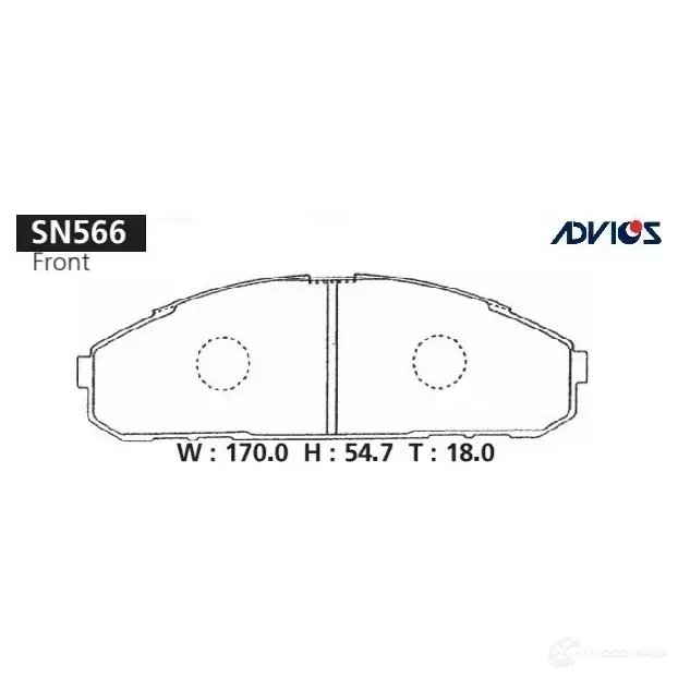Тормозные колодки дисковые, комплект ADVICS 35BP 3Z 1420567584 SN566 изображение 0