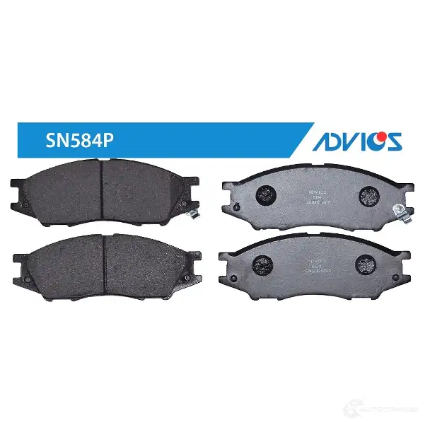 Тормозные колодки дисковые, комплект ADVICS 1420567598 0R0S 1 SN584P изображение 0
