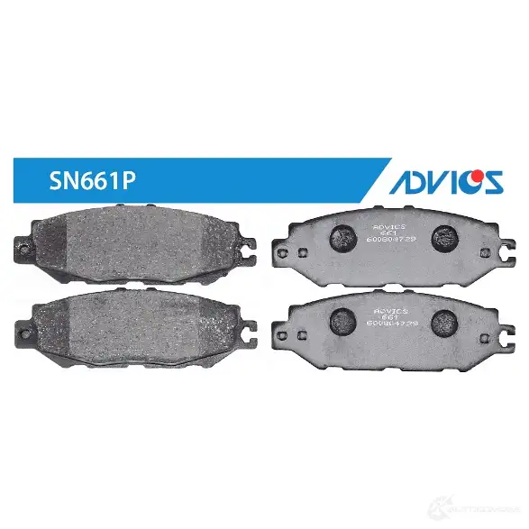 Тормозные колодки дисковые, комплект ADVICS E90K3 4 1420567642 SN661P изображение 0