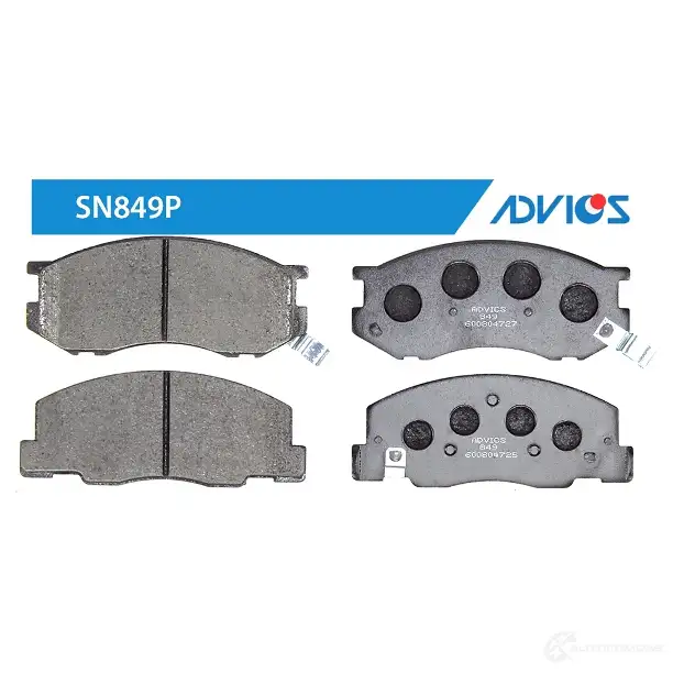 Тормозные колодки дисковые, комплект ADVICS 1420567706 1 1HUX SN849P изображение 0