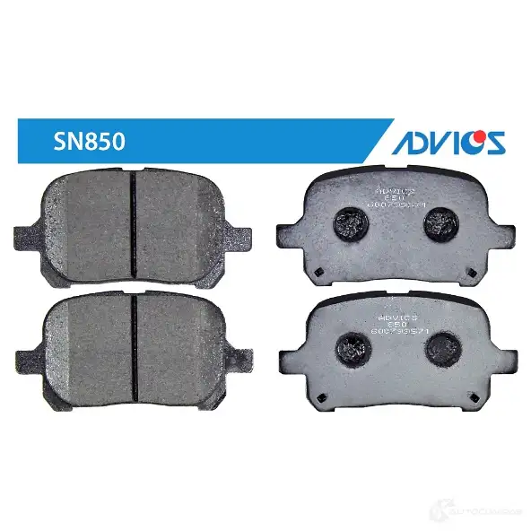 Тормозные колодки дисковые, комплект ADVICS SN850 TUV7E VM 1420567707 изображение 0