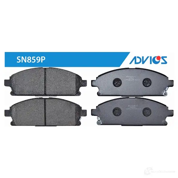 Тормозные колодки дисковые, комплект ADVICS SN859P 1420567715 BCRB0 T изображение 0