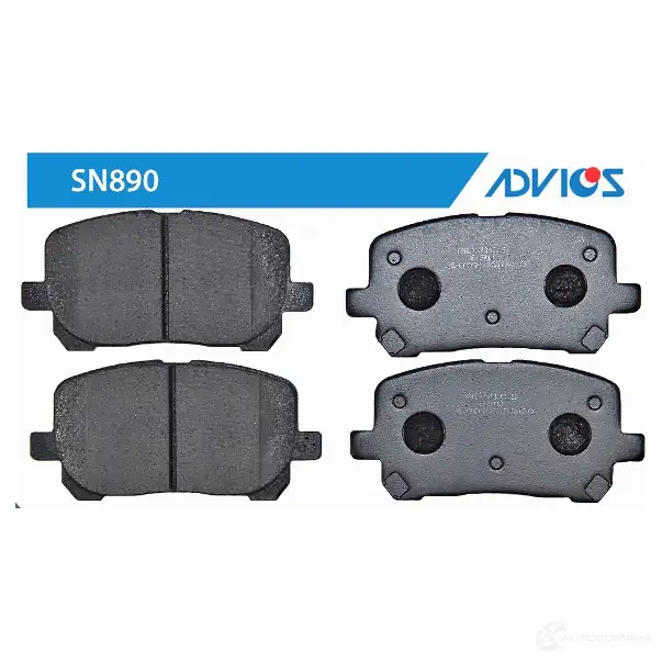 Тормозные колодки дисковые, комплект ADVICS 1420567732 SN890 625 K4B изображение 0