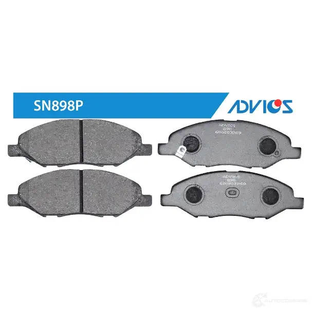 Тормозные колодки дисковые, комплект ADVICS 6CN7W M SN898P 1420567738 изображение 0