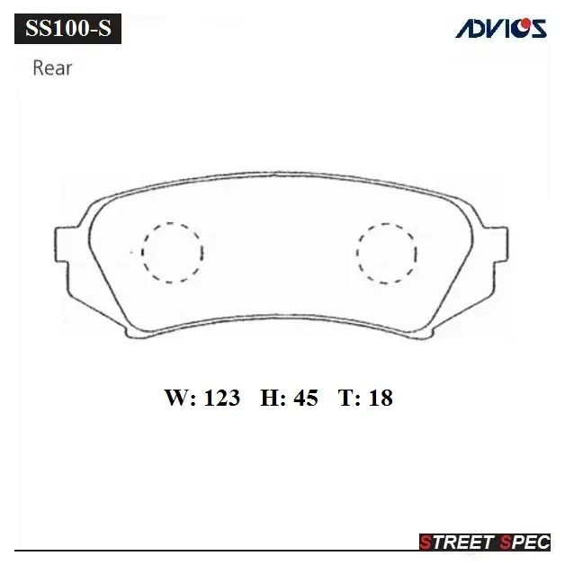 Тормозные колодки дисковые, комплект ADVICS 1424461161 SS100-S DT2H RXF изображение 0