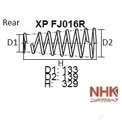 Пружина подвески NHK 1439708452 XP FJ016R 55LBY Q изображение 0