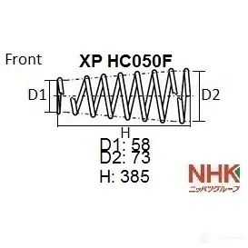 Пружина подвески NHK XP HC050F 85 6SC 1439708612 изображение 0