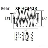 Пружина подвески NHK 1439706269 6K ZZR XP HC342R